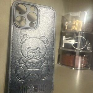Moschino Black Bear Design Phone Case